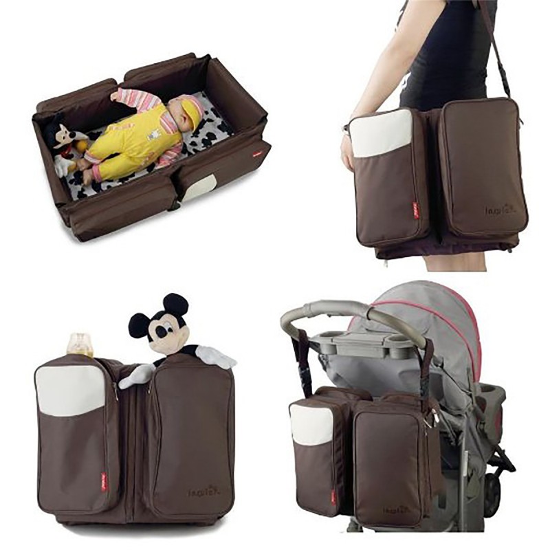 3 and 1 Diaper Bag Portable Folding Travel Crib
