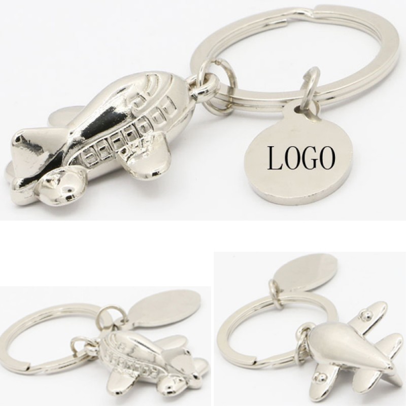 Metal Printing 3D Mini Airplane Key Chain