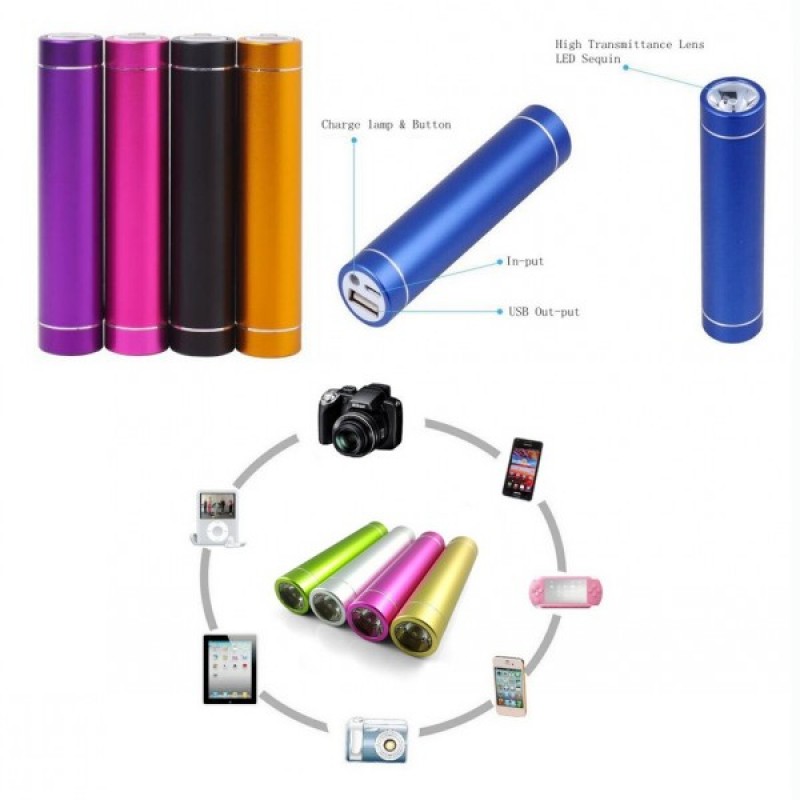 Cylindrical Portable Power Bank Charger 