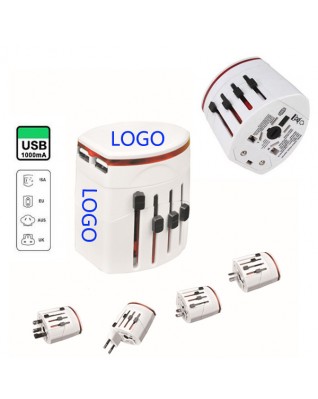 Universal Travel Adapter With Dual USB Charging Ports