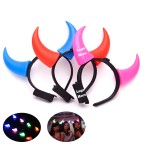 LED Ox Horns Headbands, Light Up Ox Horn Hair Hoop