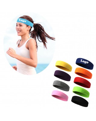 Cotton Unisex Ladies Men Sports Yoga Sweatband Gym Stretch Headband Hair Band