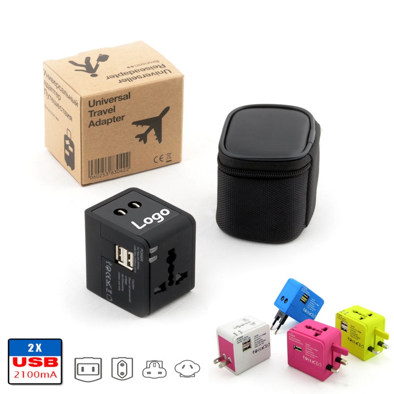 2 USB Port Universal Travel Adapt