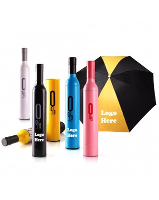 Wine Bottle Case Folding Umbrella 