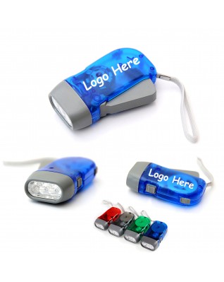 Hand Pressing Flash Light Bright 3 LED Flashlight Torch