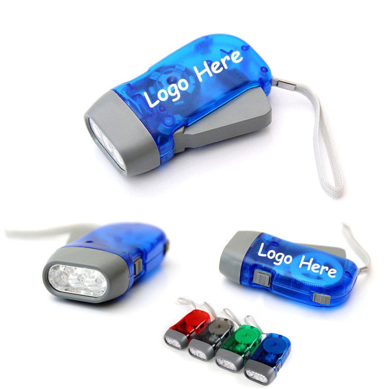 Hand Pressing Flash Light Bright 3 LED Flashlight Torch