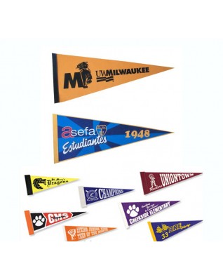 Colored Felt 4" x 10" Pennant with Felt Strip