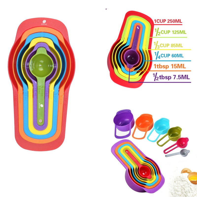 Colorful 6 pieces Measuring Spoon
