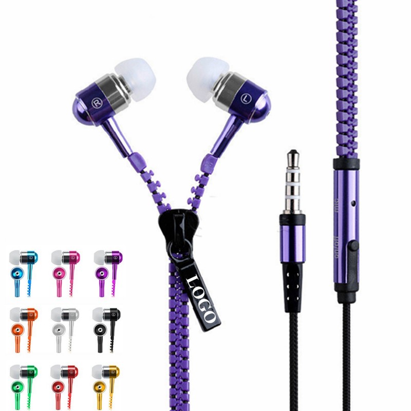 Metal Zipper earplugs zip earphone aluminum alloy
