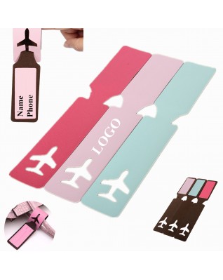 Travel Leather Luggage Tag For Airplane PU leather