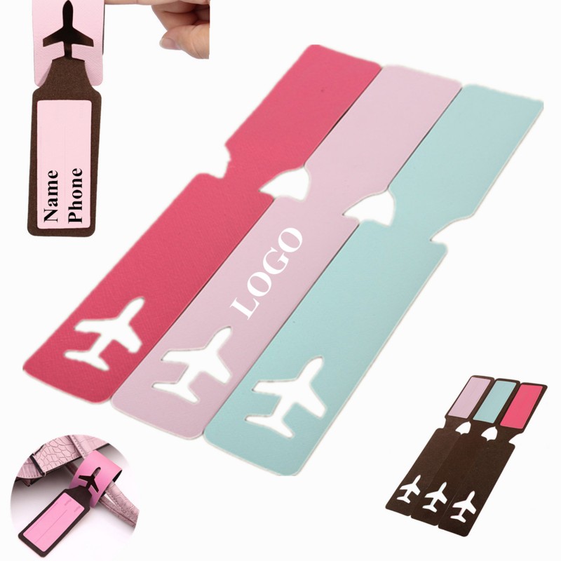 Travel Leather Luggage Tag For Airplane PU leather