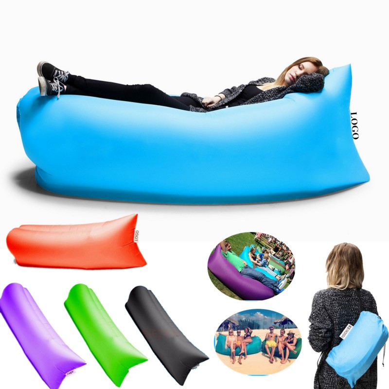 Inflatable Air Beach Sofa Floating Bed Polyester and PVC