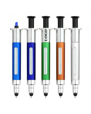 3 in 1  Syringe Stylus Pen With Highlighter