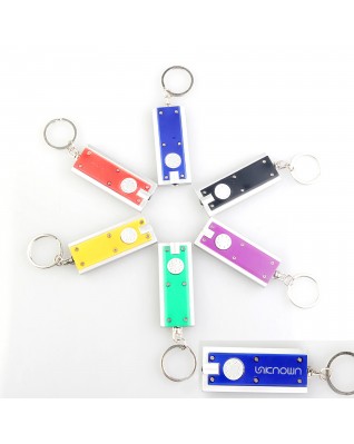 LED Flashlight Keychain Silver