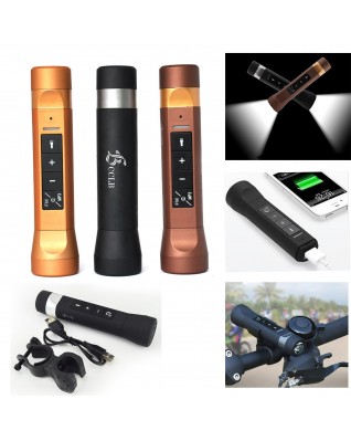Multifunctional USB Power Bank Bluetooth Speaker Bright LED Flashlight