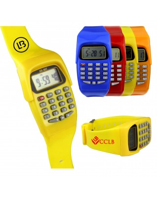 Electronic Wrist Calculator Watch W/Rubber Buttons