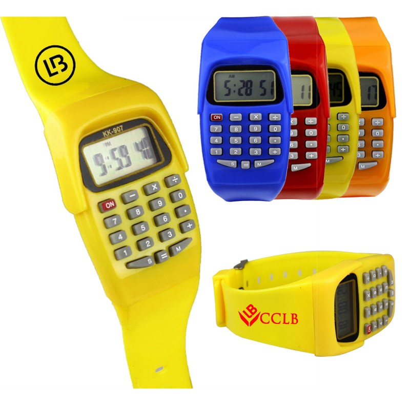 Electronic Wrist Calculator Watch W/Rubber Buttons