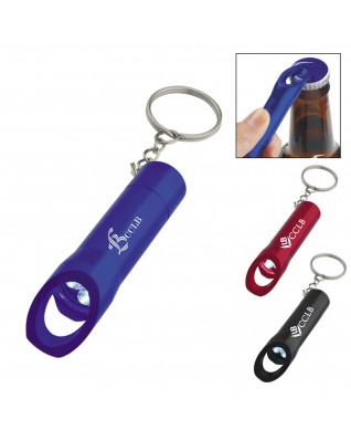 Led Flashlight Bottle Opener Keychain