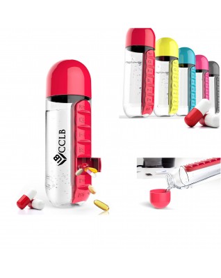 Pill Organizer Water Bottle