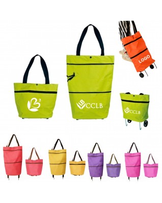 Folding Tote / Shopping Cart Bag With Wheels