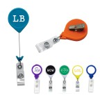 Retractable Badge Reel w/ Metal Slip Clip Back (Blank)