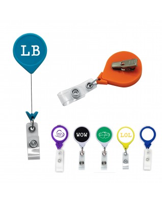 Retractable Badge Reel w/ Metal Slip Clip Back (Blank)