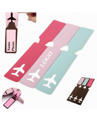 Travel Leather Luggage Tag For Airplane