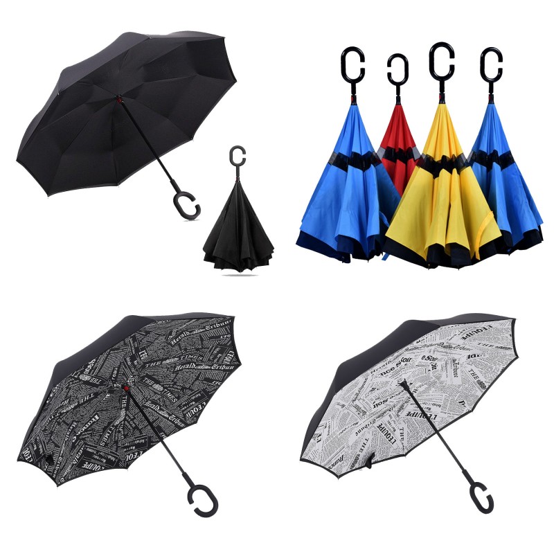 Double Layer Inverted Umbrella Double Layer Pongee Fabric