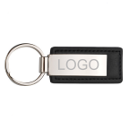 Leatherette Metal Keychain