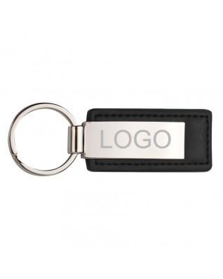 Leatherette Metal Keychain
