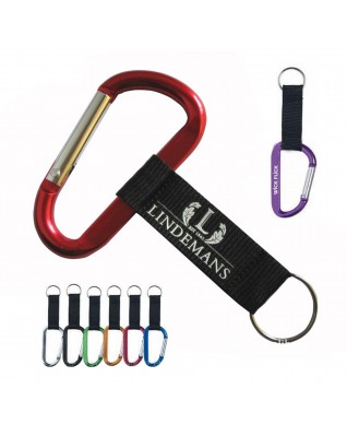 8mm Aluminum Carabiner Key Ring