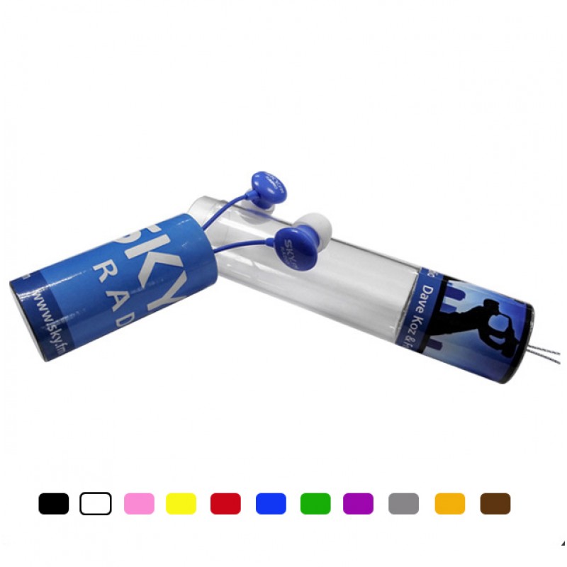 Candy Color Earbuds In Round PVC Case