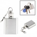 Keyholder with 1oz Stainless Steel Flask
