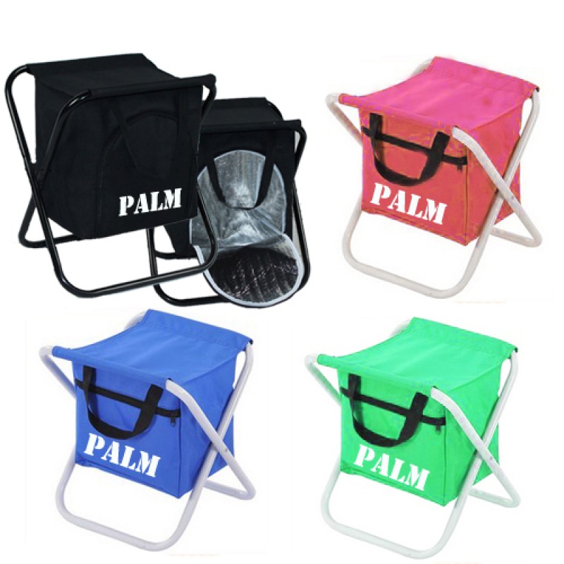 Folding Beach Stool with Ice Bag/Multifunctional Stool with Cooler Bag