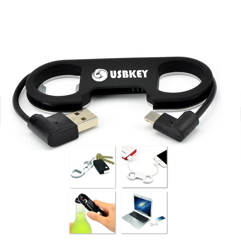 Bottle Opener and Keychain Charge Cable 