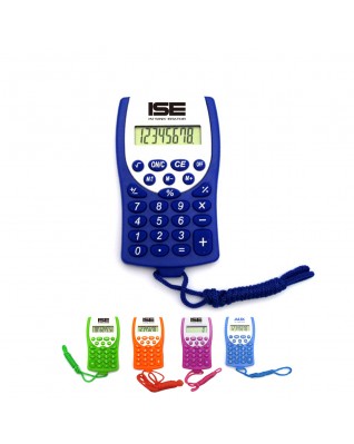 Neck String 23 Rubber Keys 8 Digit Pocket Calculator