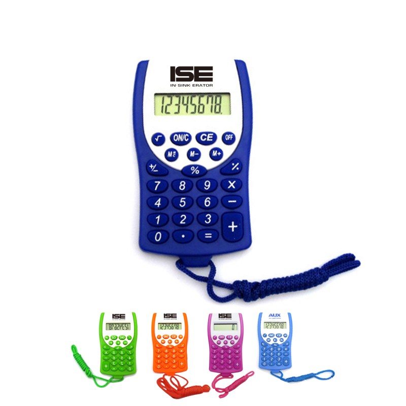 Neck String 23 Rubber Keys 8 Digit Pocket Calculator