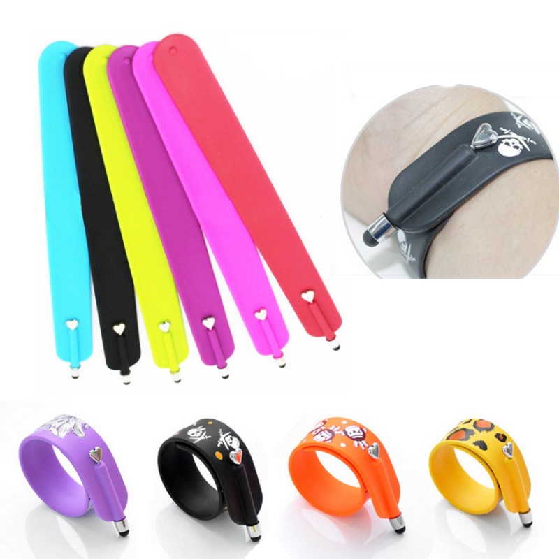 Silicone Slap Bracelets with Stylus Pens for Touch Screen Devices