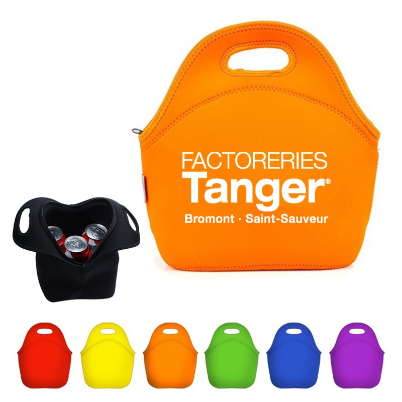 Zippered Neoprene Lunch Tote Bag
