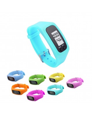 Silicone Wrist Pedometer Watch