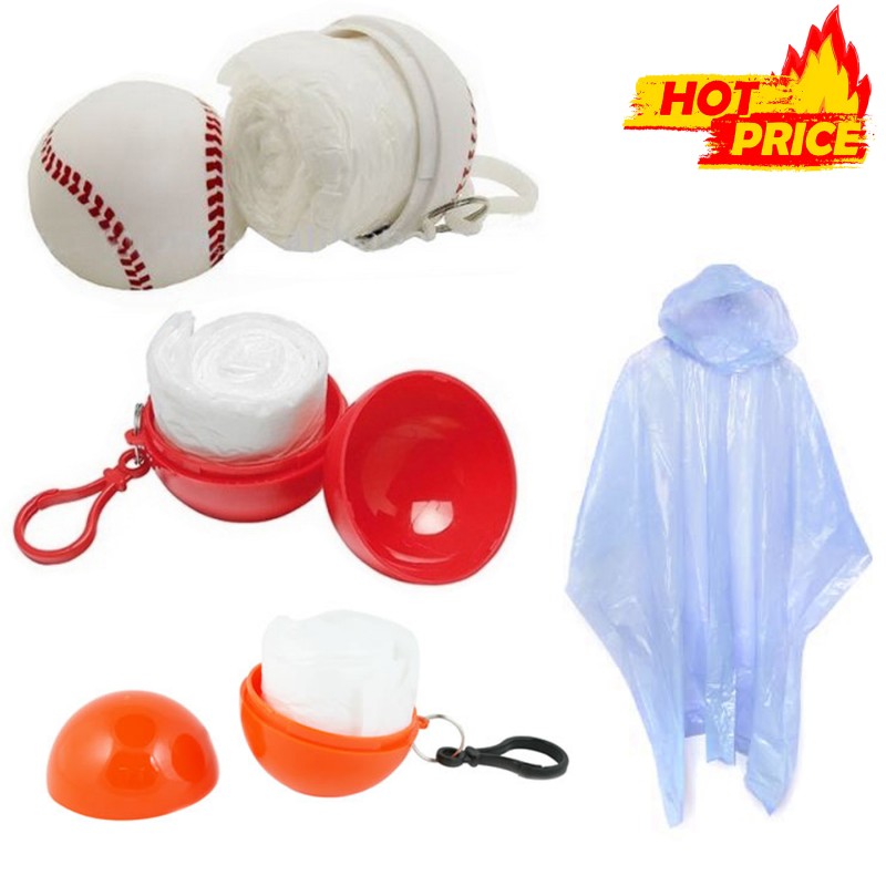Rain Poncho In A Ball Plastic