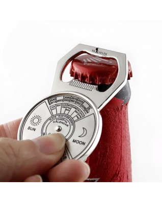 Perpetual Calendar Stainless Steel Bottle Opener 