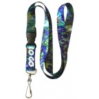 Polyester Lanyard w/ Metal Crimp & Split-Ring