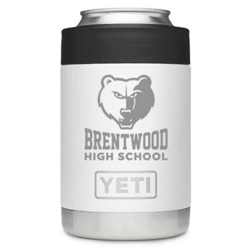 Engraved White YETI Rambler Colster