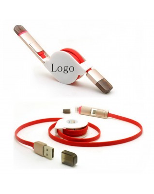 Retractable Multi USB Charger and Data Cable/Cord
