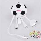 Soccer Ball 3 in 1 Retractable USB Charging and Date Cable 