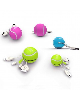 Tennis Ball 3 in 1 Retractable USB Charging and Date Cable 