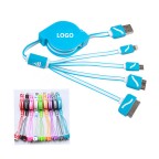 4 in 1 Retractable USB Charging and Date Cable for Mobile Phone