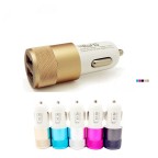 Dual Port USB Car Charger/Power Adapter USB Metal Car Charger