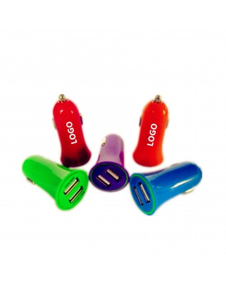 Horn Shaped Dual Port USB Car Charger/Adapter Horn Shaped Car Charger